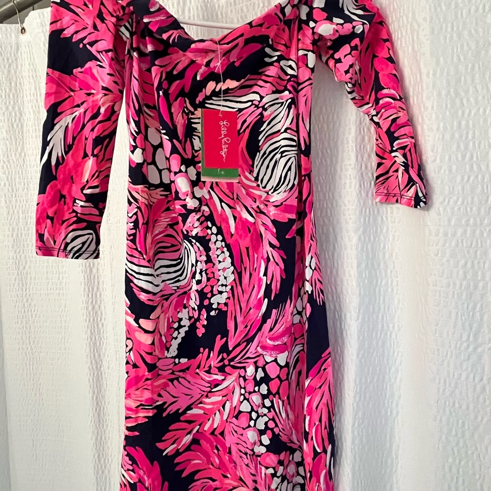 NEW Lilly Pulitzer Laurana Dress Pink and Blue